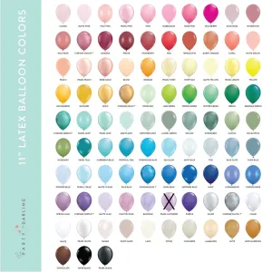 11 Latex Balloons Pack of 6 - Choose Your Color