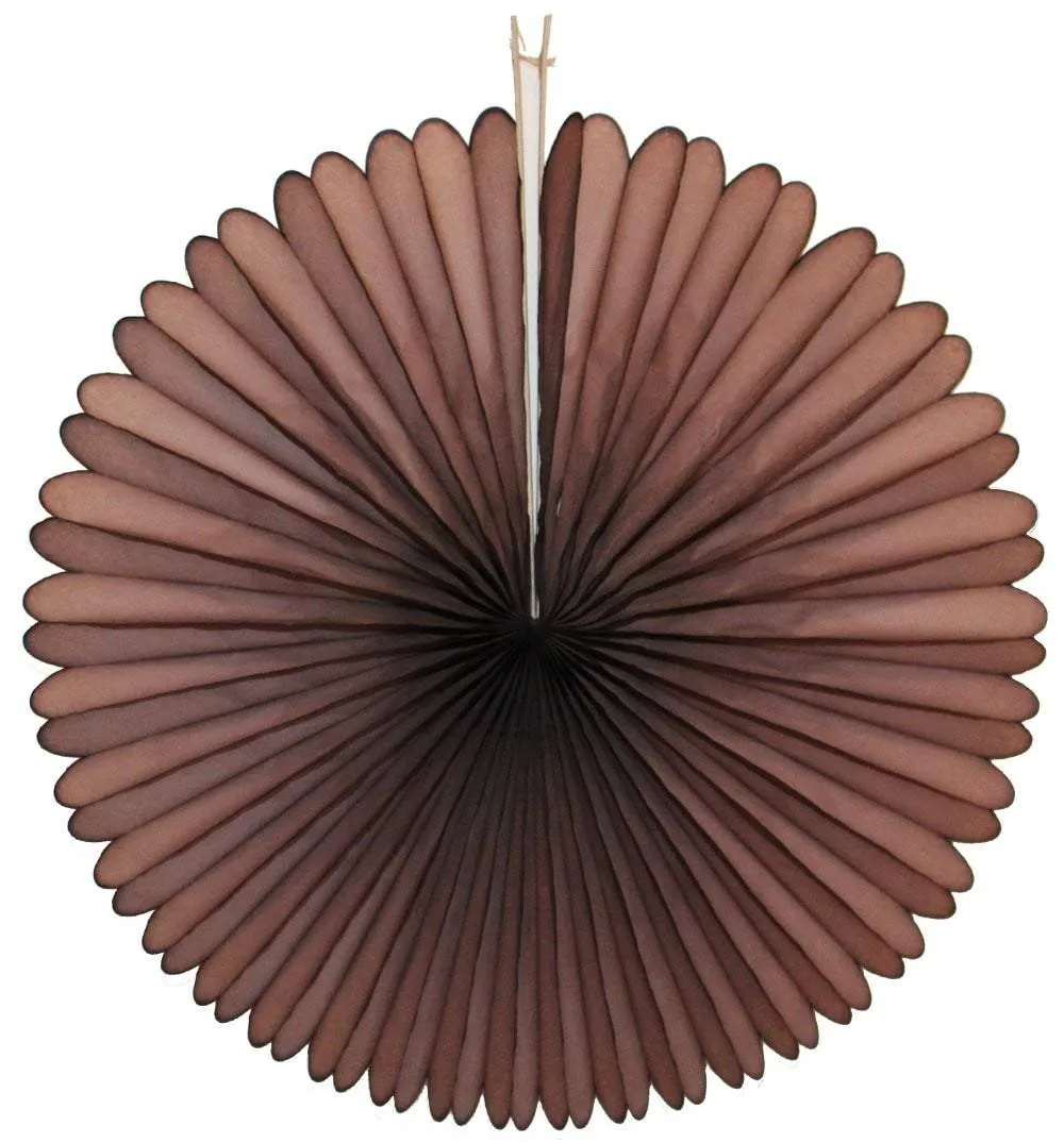 13 Dark Brown Tissue Paper Fan