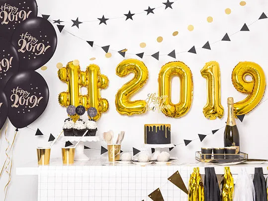 13in Air-Filled Gold Letter Balloon