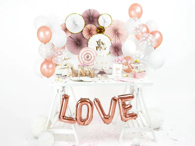 13in Air-Filled Rose Gold Letter Balloon