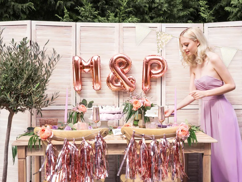 13in Air-Filled Rose Gold Letter Balloon