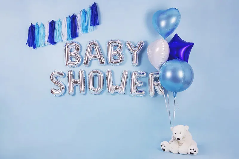 13in Air-Filled Silver Letter Balloon