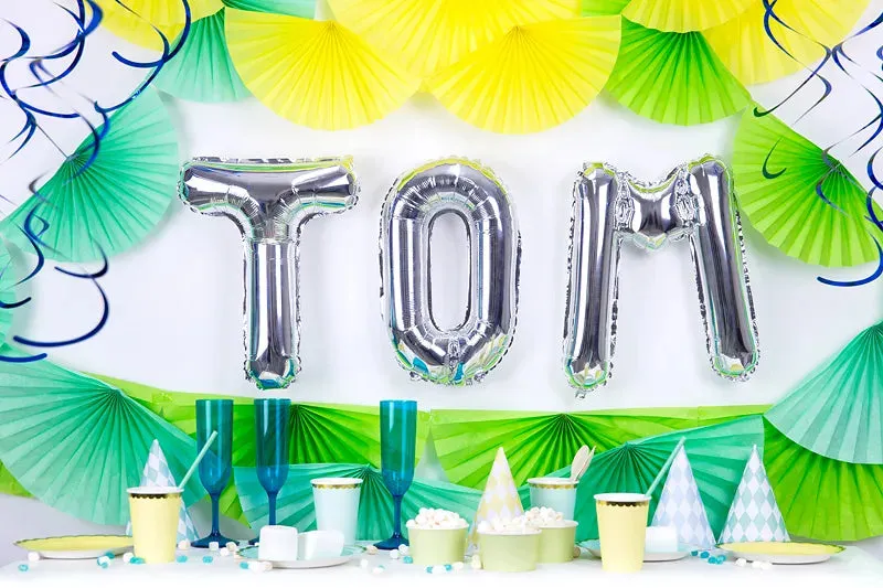 13in Air-Filled Silver Letter Balloon