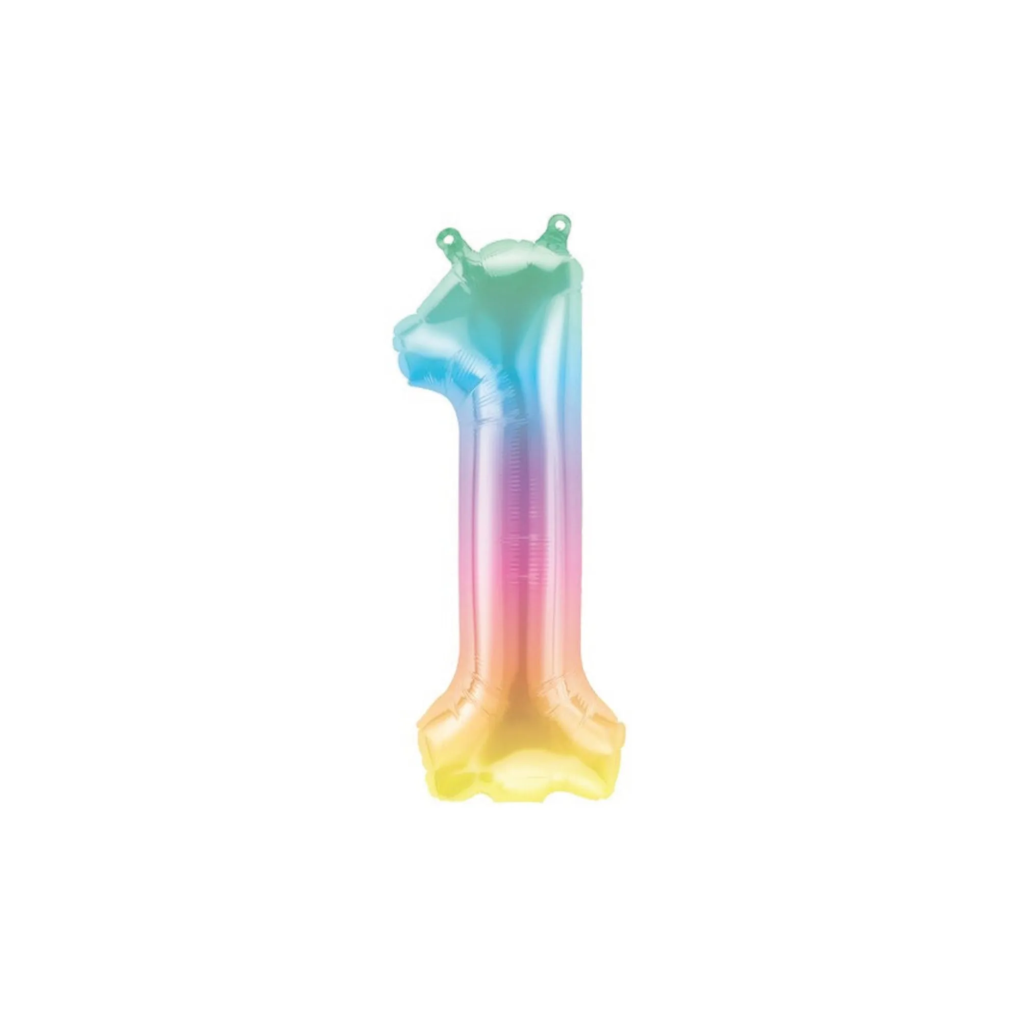 16 Rainbow Ombre Number Balloon 0-9