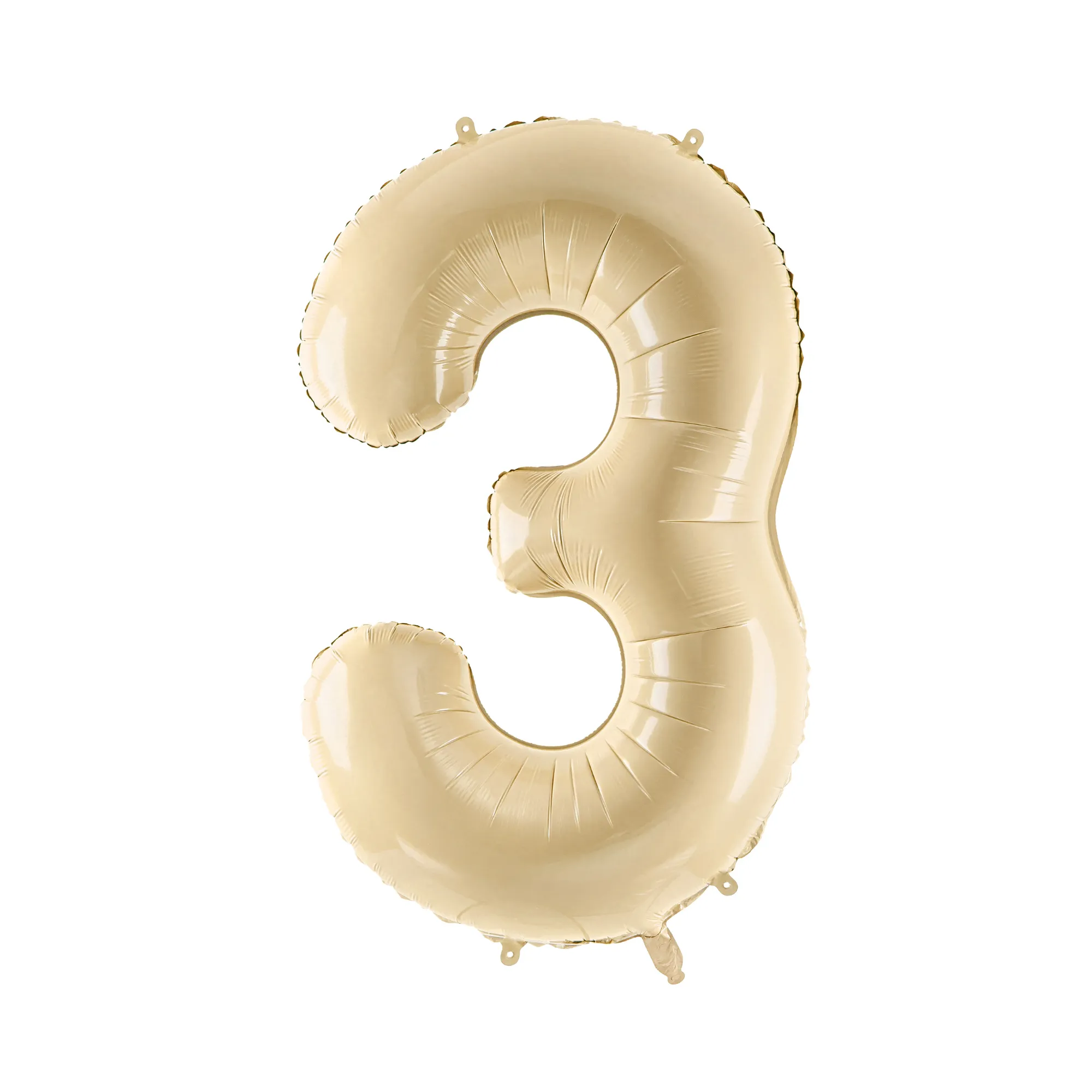 34 Beige Number Balloon 0-9