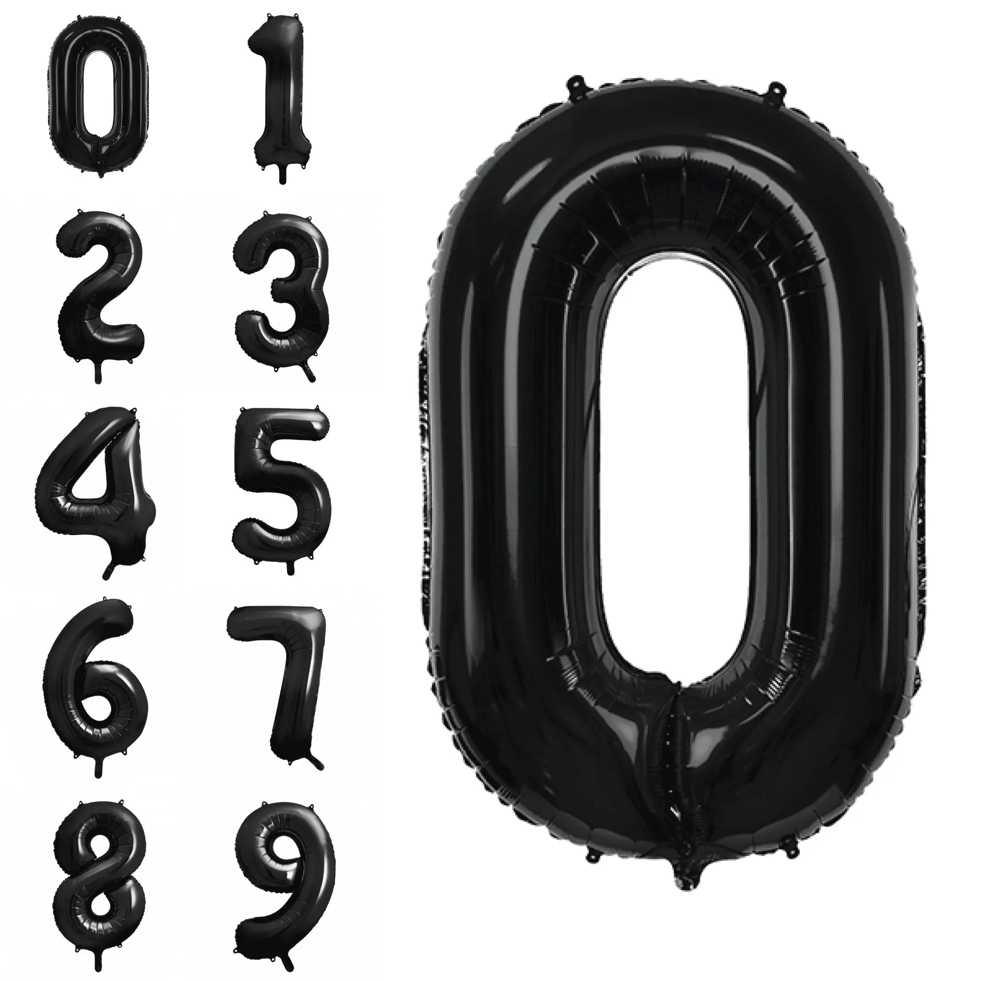 34 Black Number Balloon 0-9