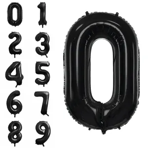 34 Black Number Balloon 0-9