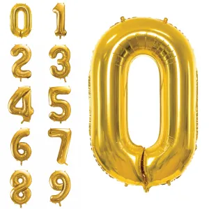 34 Gold Number Balloon 0-9