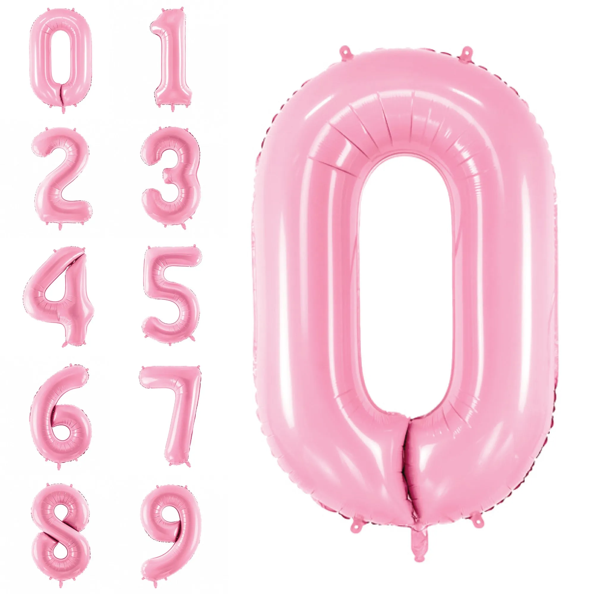 34 Pink Number Balloon 0-9