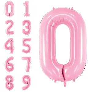 34 Pink Number Balloon 0-9