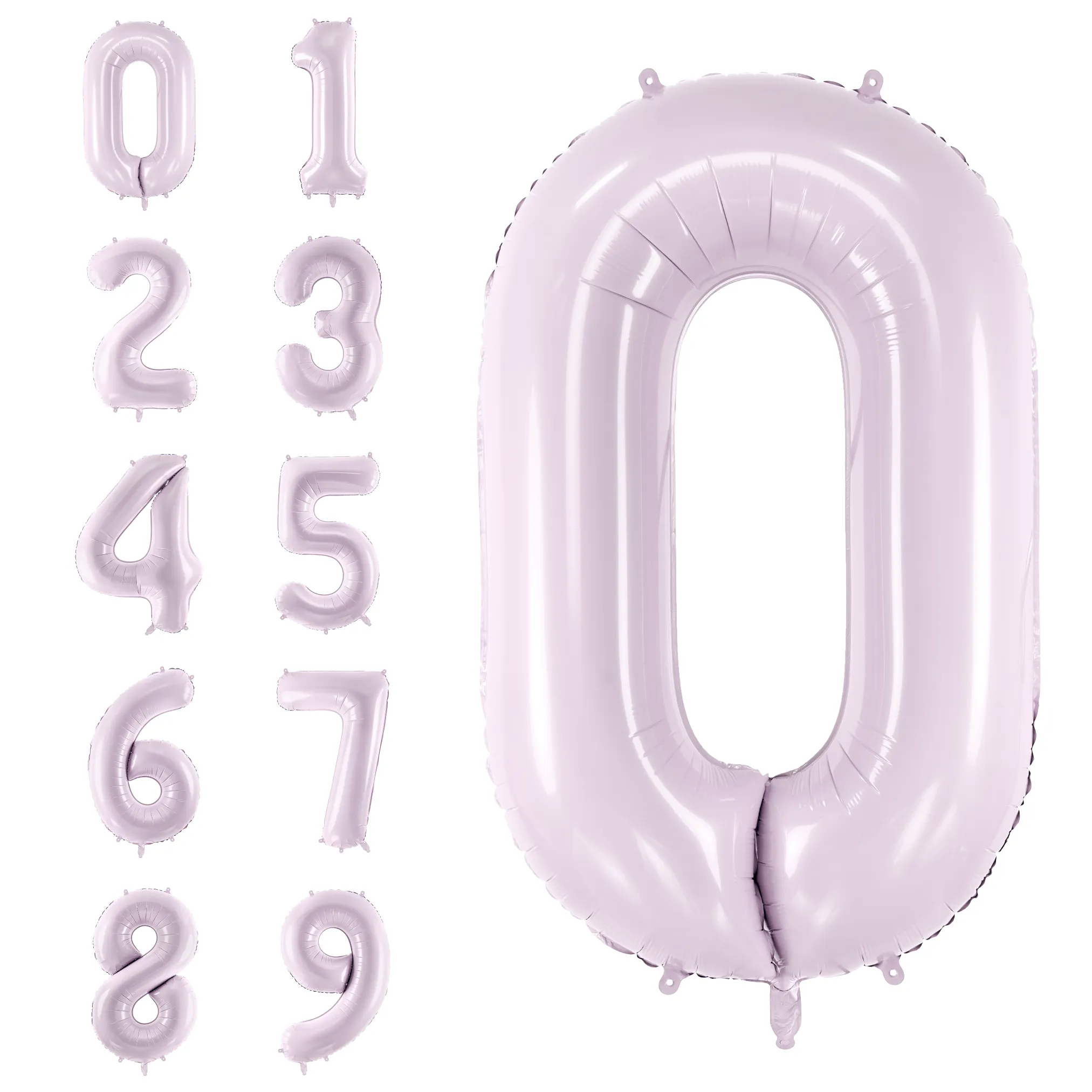 34 Purple Number Balloon 0-9