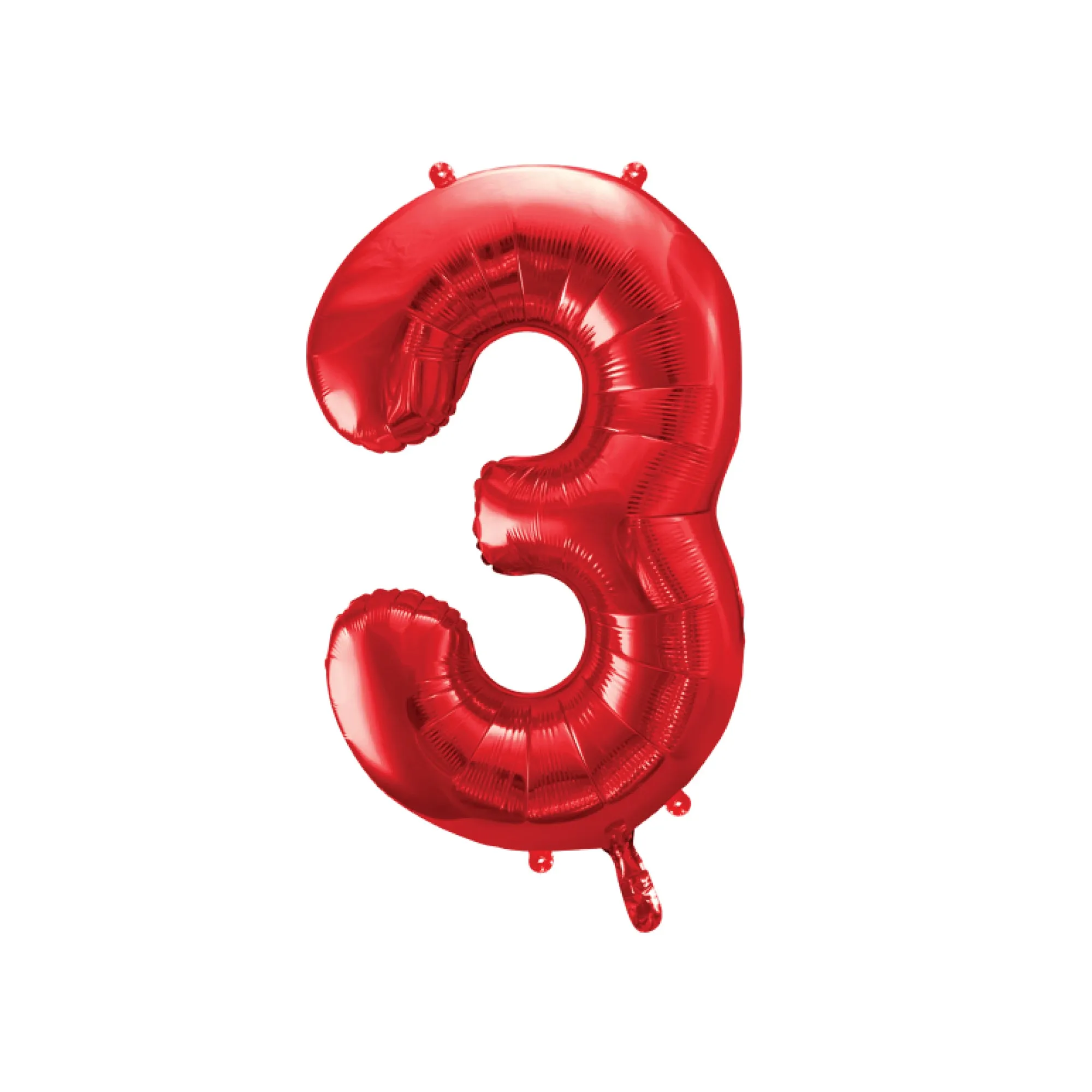 34 Red Number Balloon 0-9