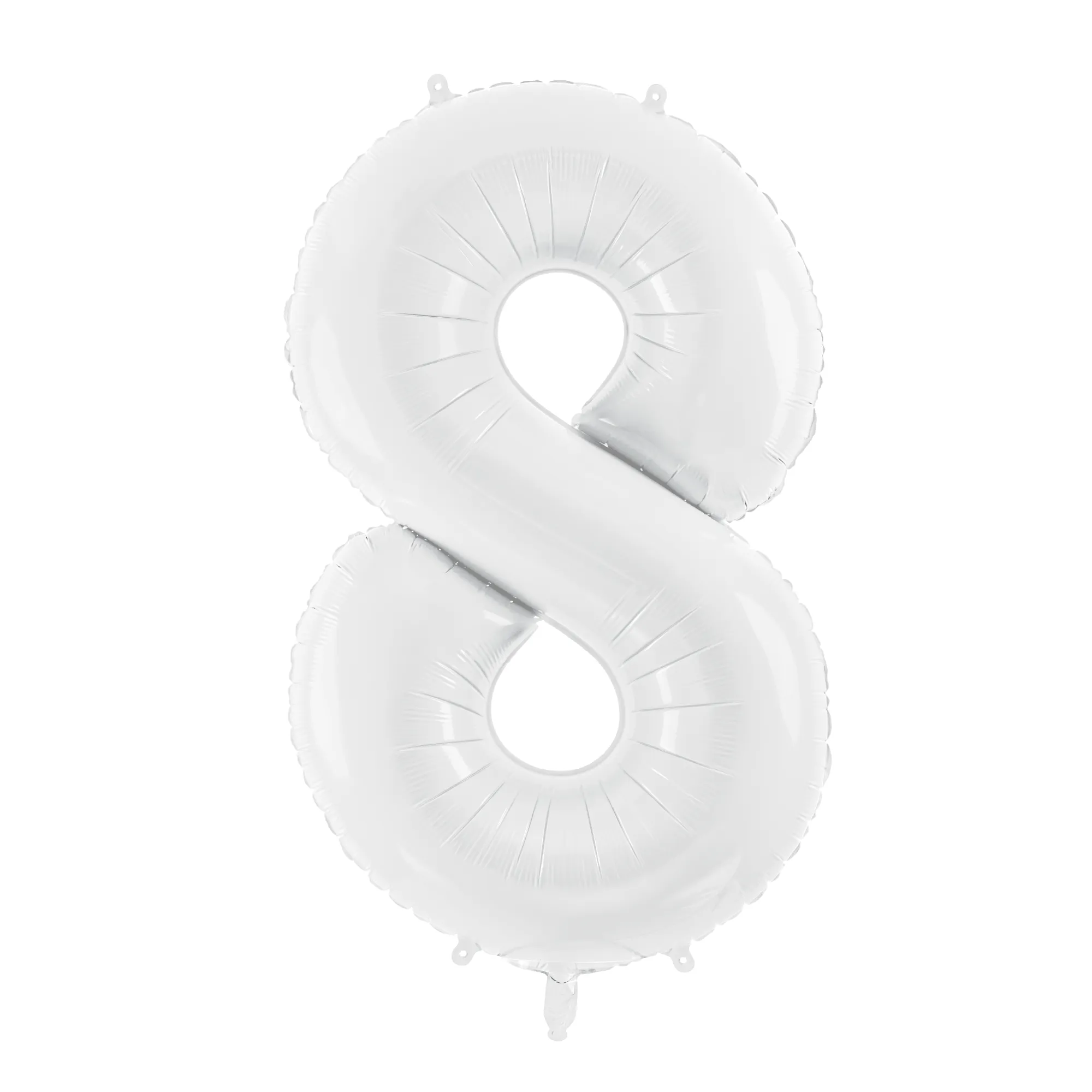 34 White Number Balloon 0-9