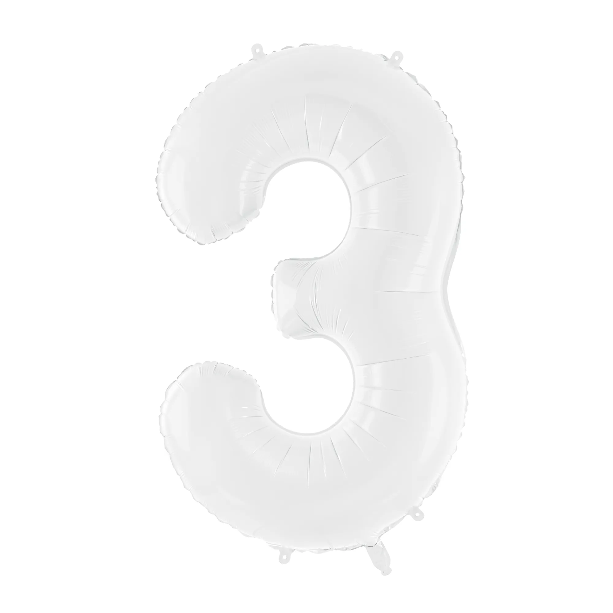 34 White Number Balloon 0-9