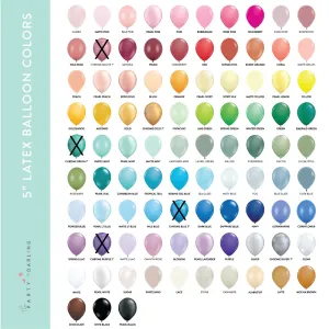 5 Small Latex Balloons Pack of 12 - Choose Your Color