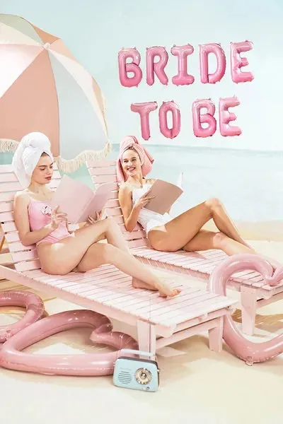 Air-Filled Pink Ombre Bride to Be Balloon Banner