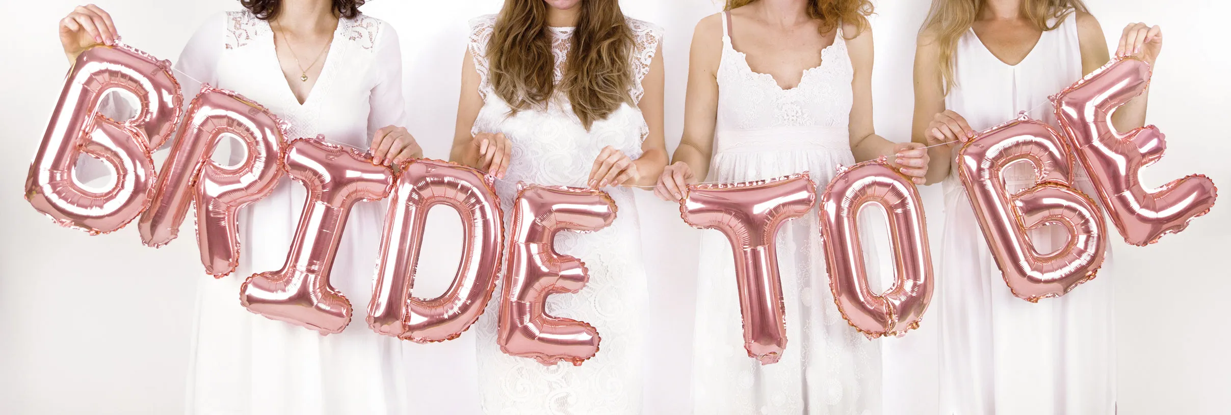 Air-Filled Rose Gold Bride to Be Balloon Banner