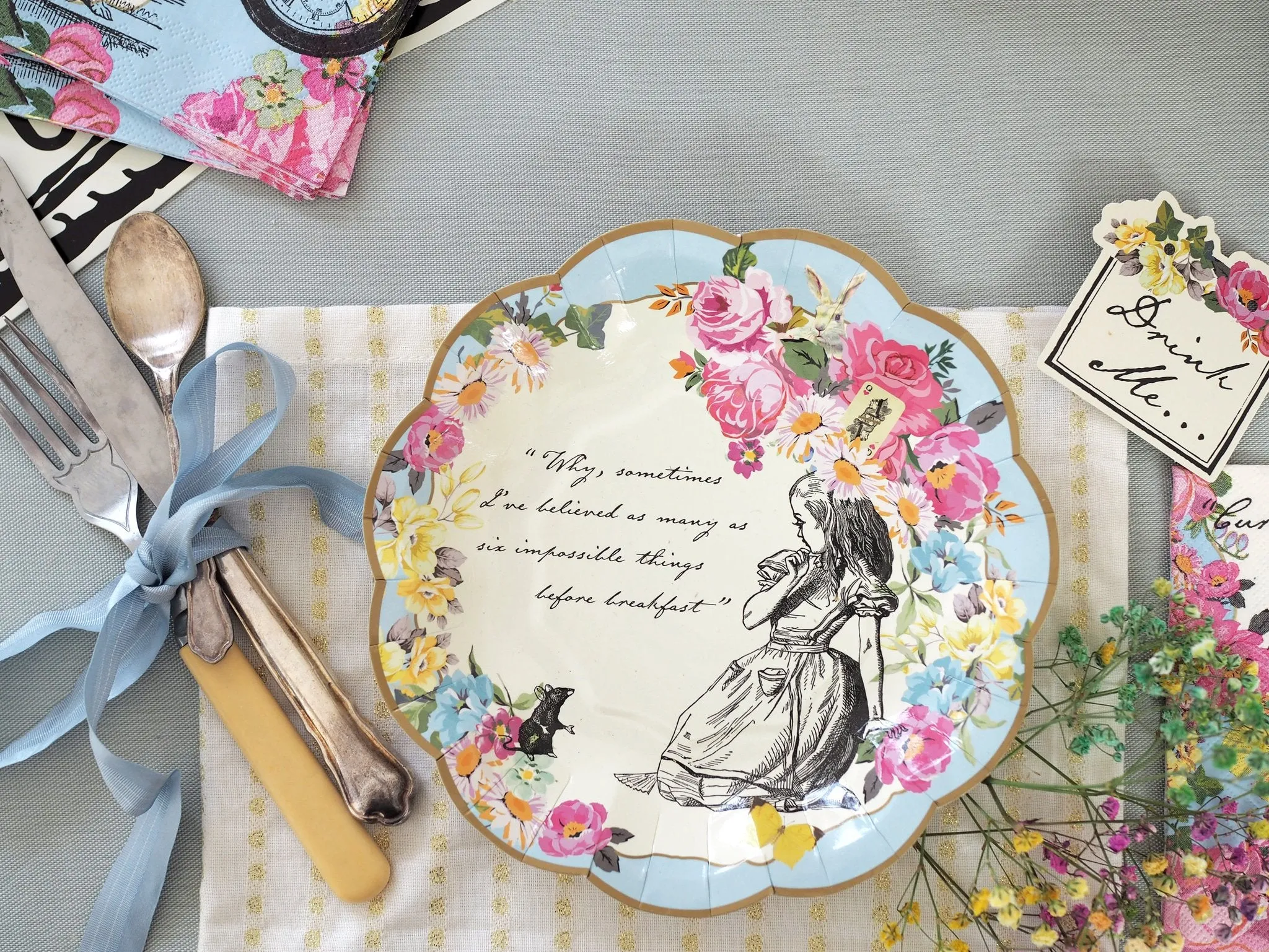 Alice in Wonderland Assorted Dessert Plates 12ct