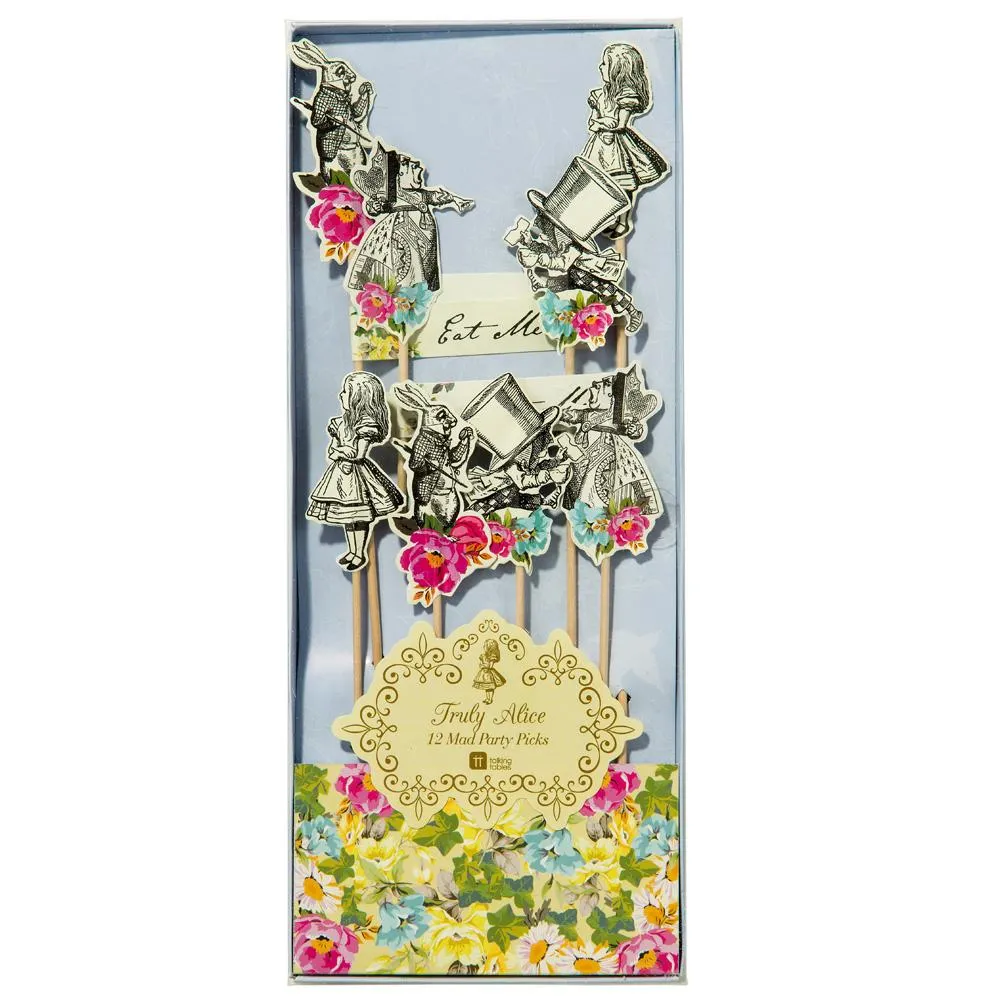 Alice in Wonderland Party Picks 12ct