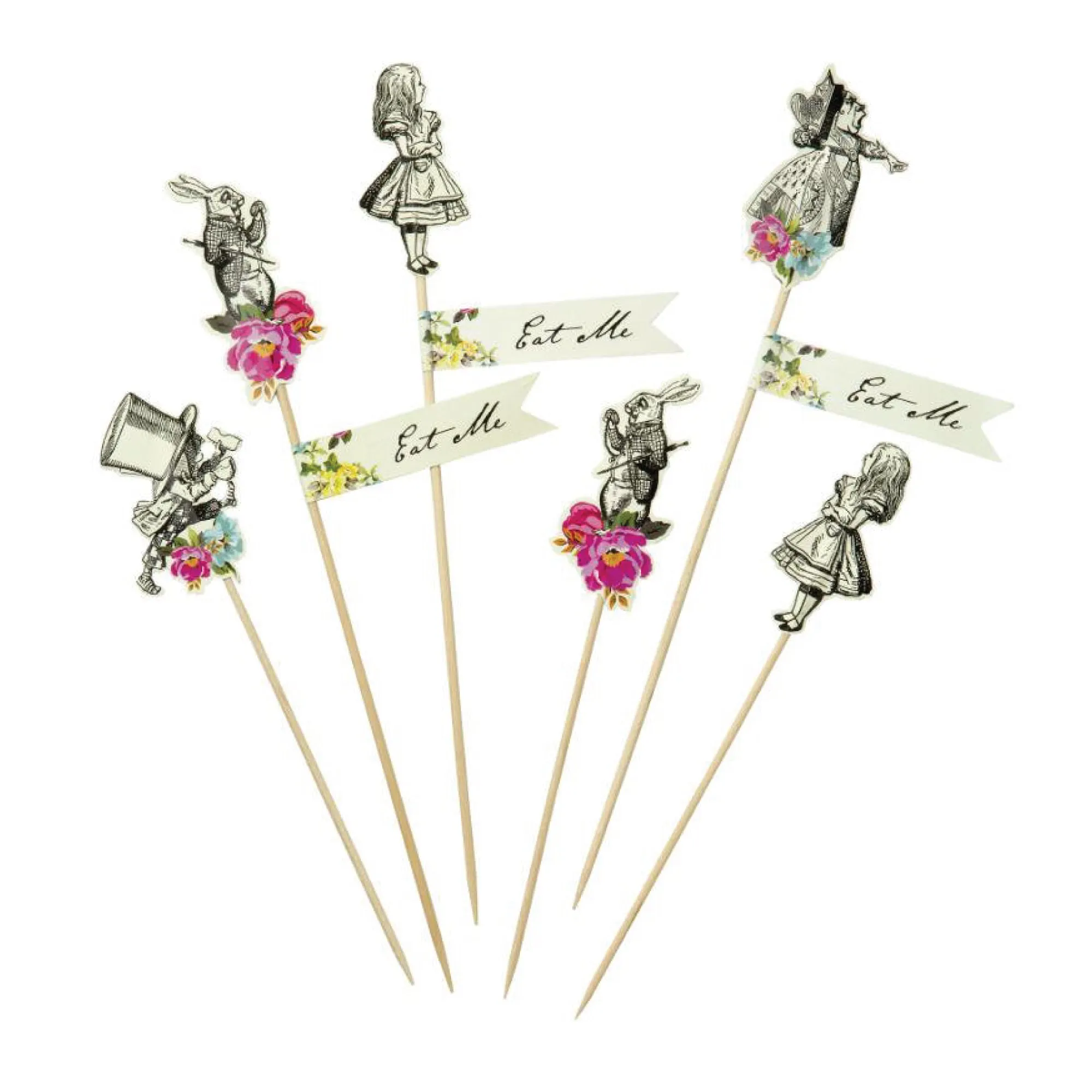 Alice in Wonderland Party Picks 12ct