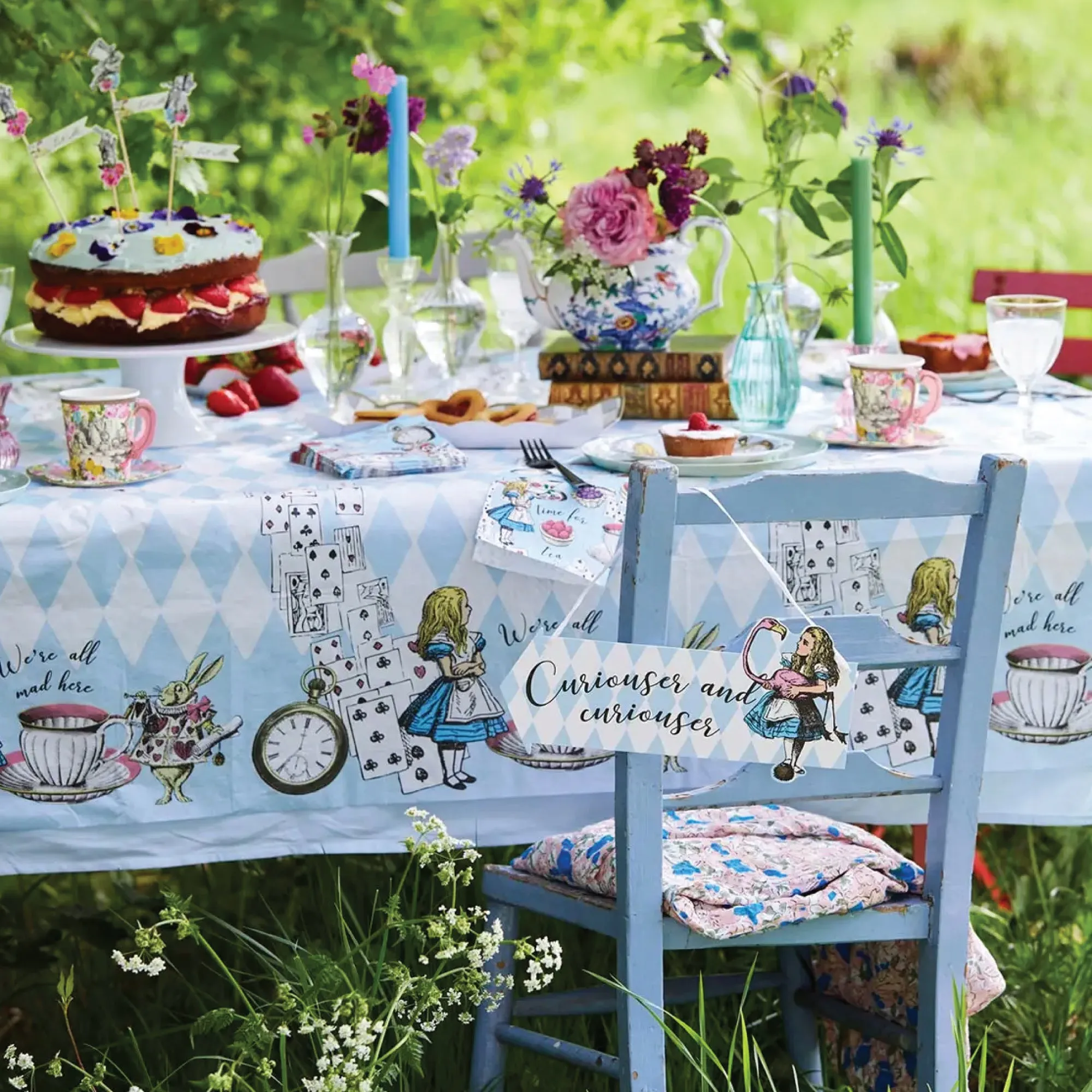 Alice in Wonderland Party Sign Decorations 12ct