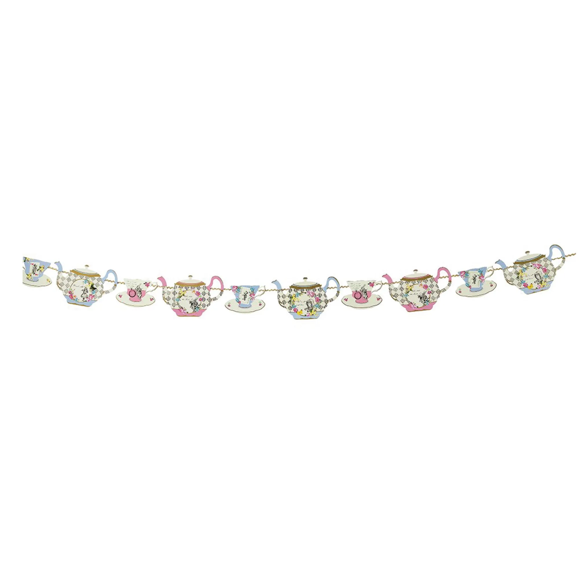 Alice in Wonderland Teapot Garland 13ft