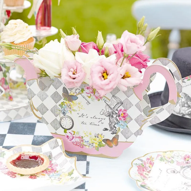 Alice in Wonderland Teapot Vase Table Topper