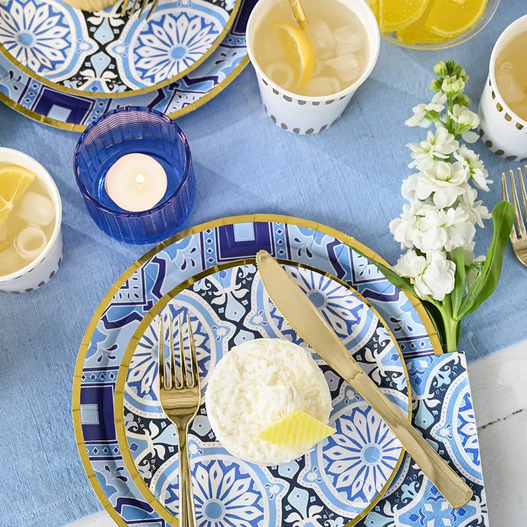 Amalfi Blues Dessert Plates 10ct