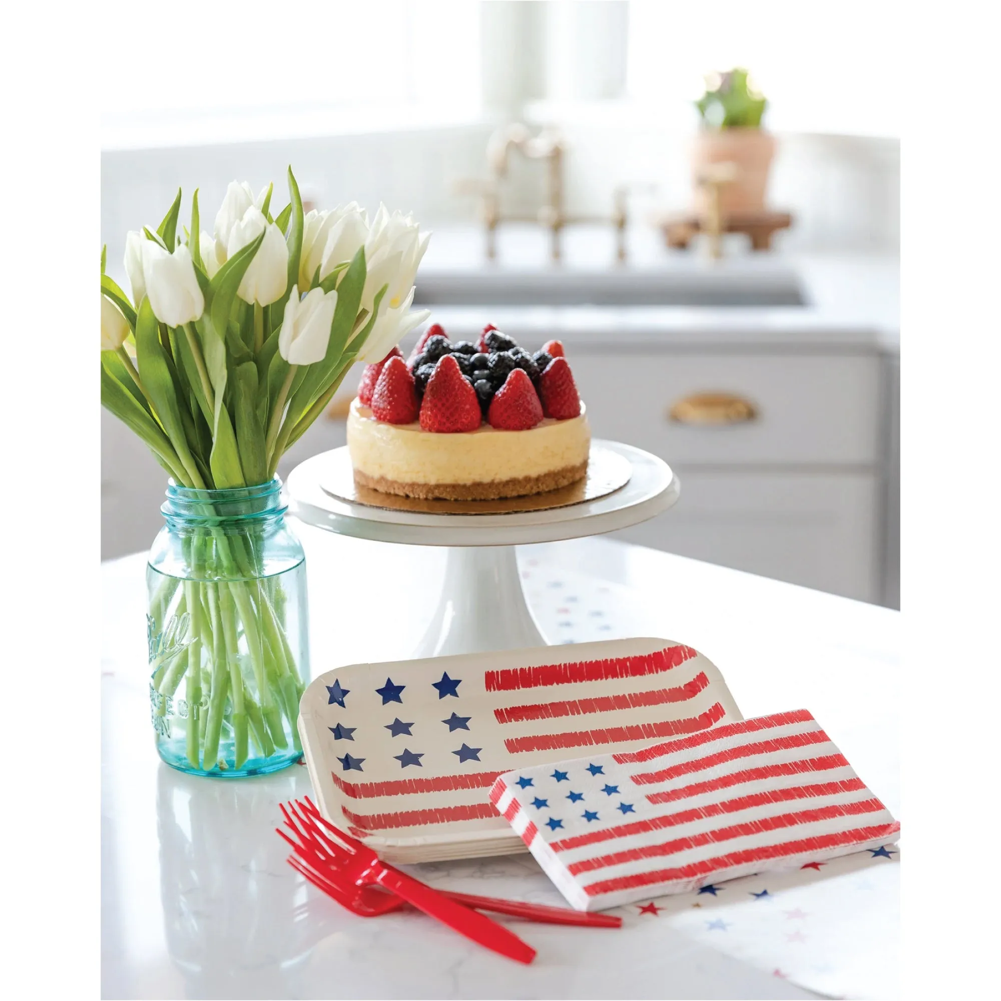 American Flag Guest Towels 24ct