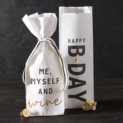 Assorted Paper Wine Bottle Bags 6ct