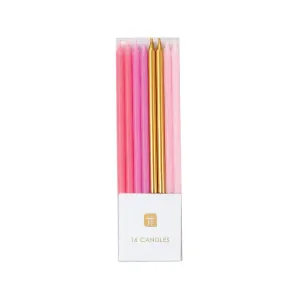 Assorted Pink Birthday Candles