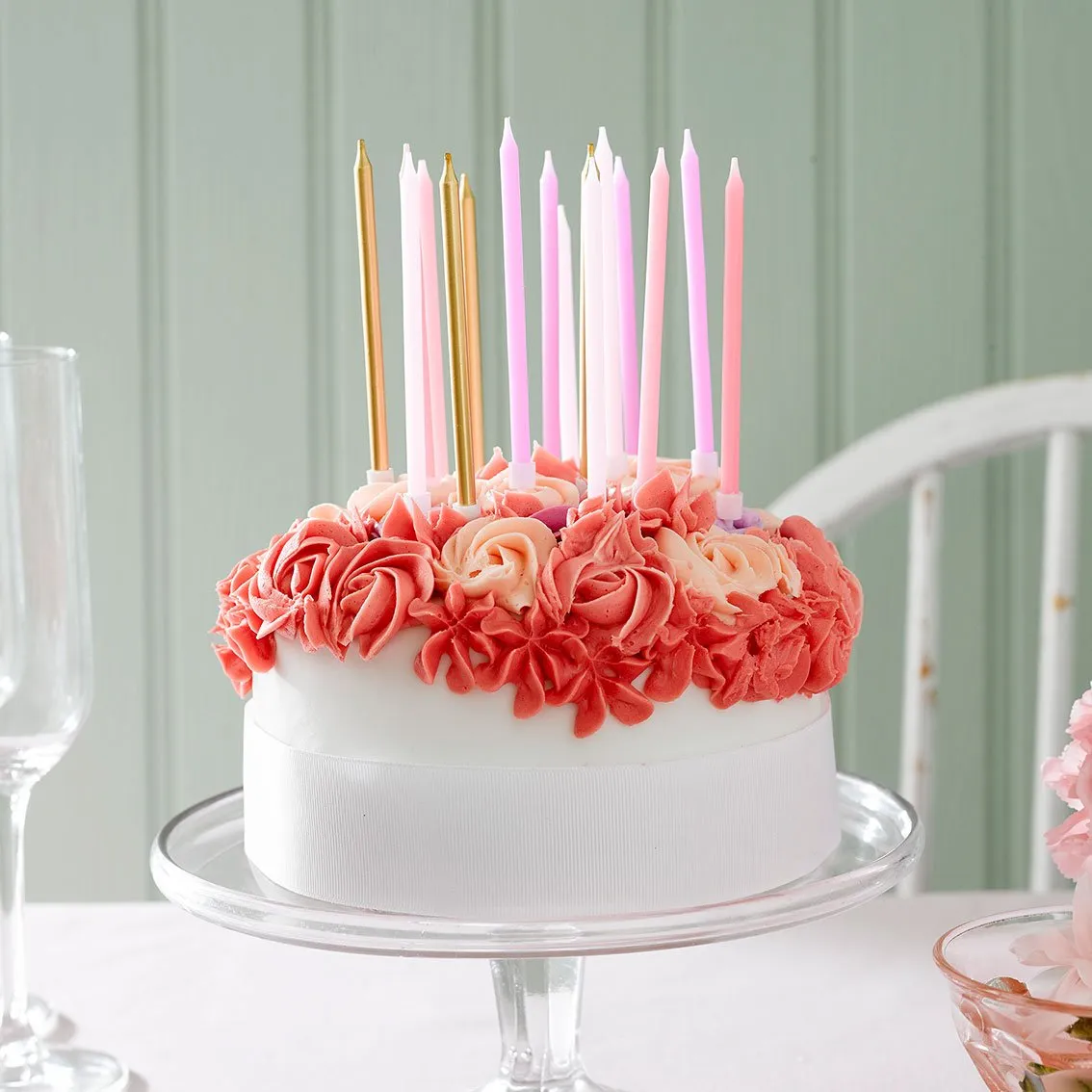 Assorted Pink Birthday Candles
