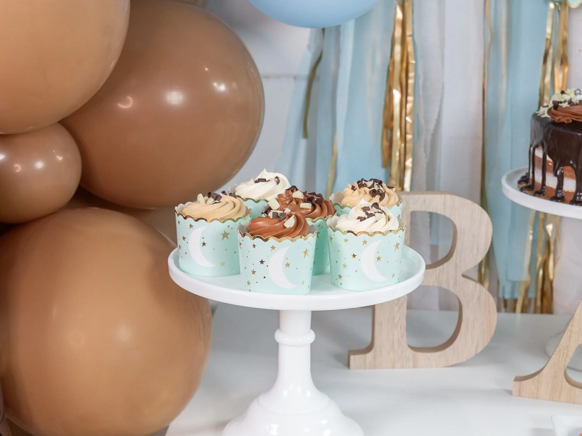Baby Blue Moon and Star Food Cups 24ct