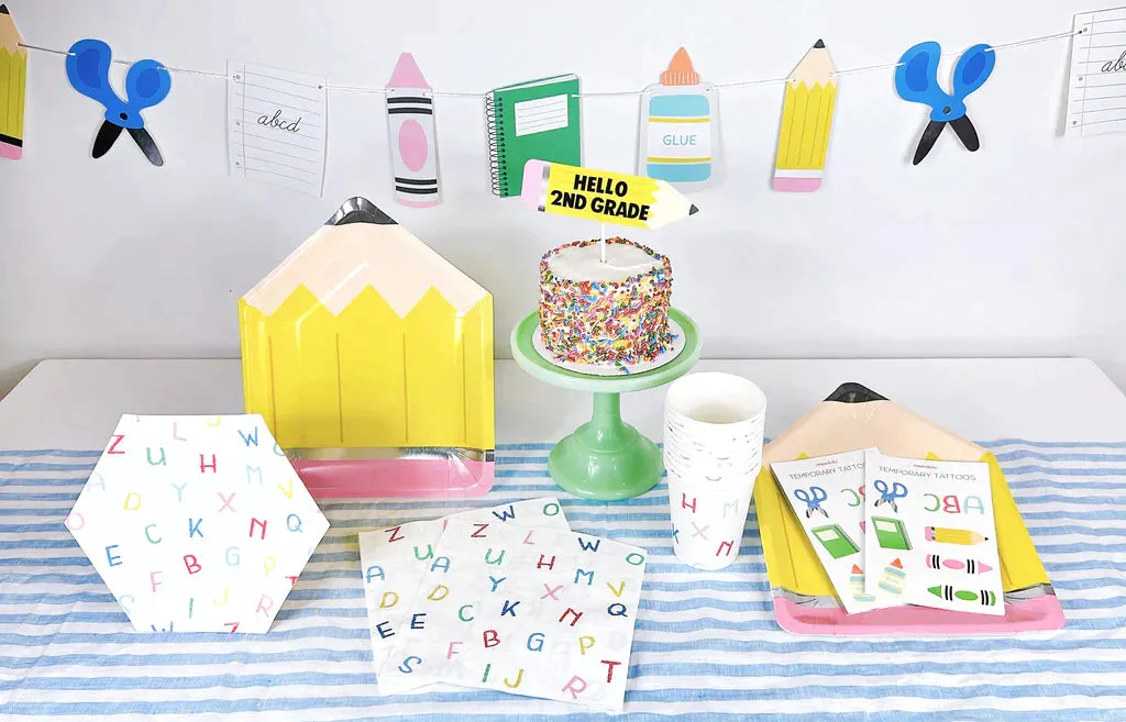 Back to School ABCs Dessert Plates 12ct