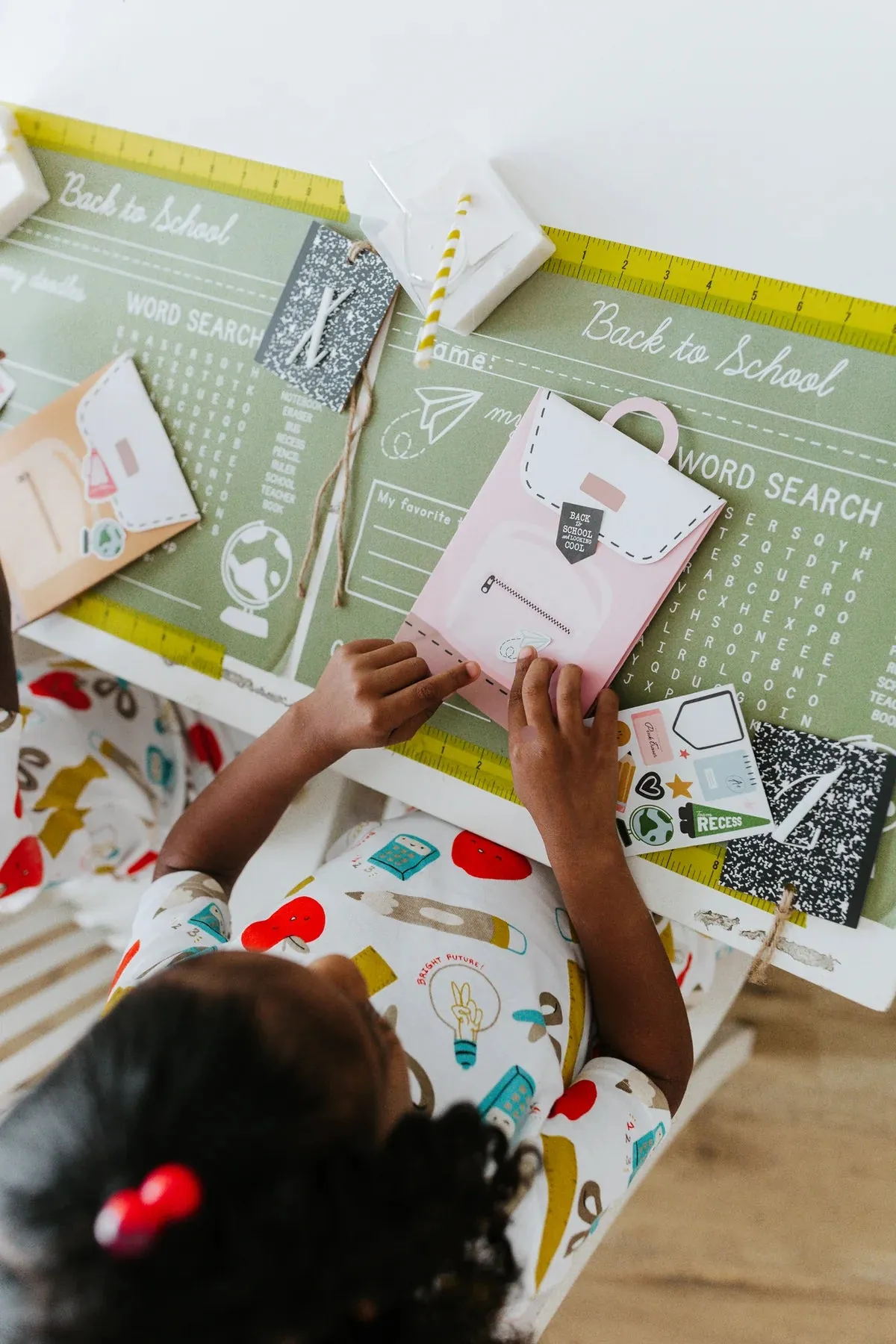 Back to School Backpack Favor Bags & Sticker Sheets 8ct