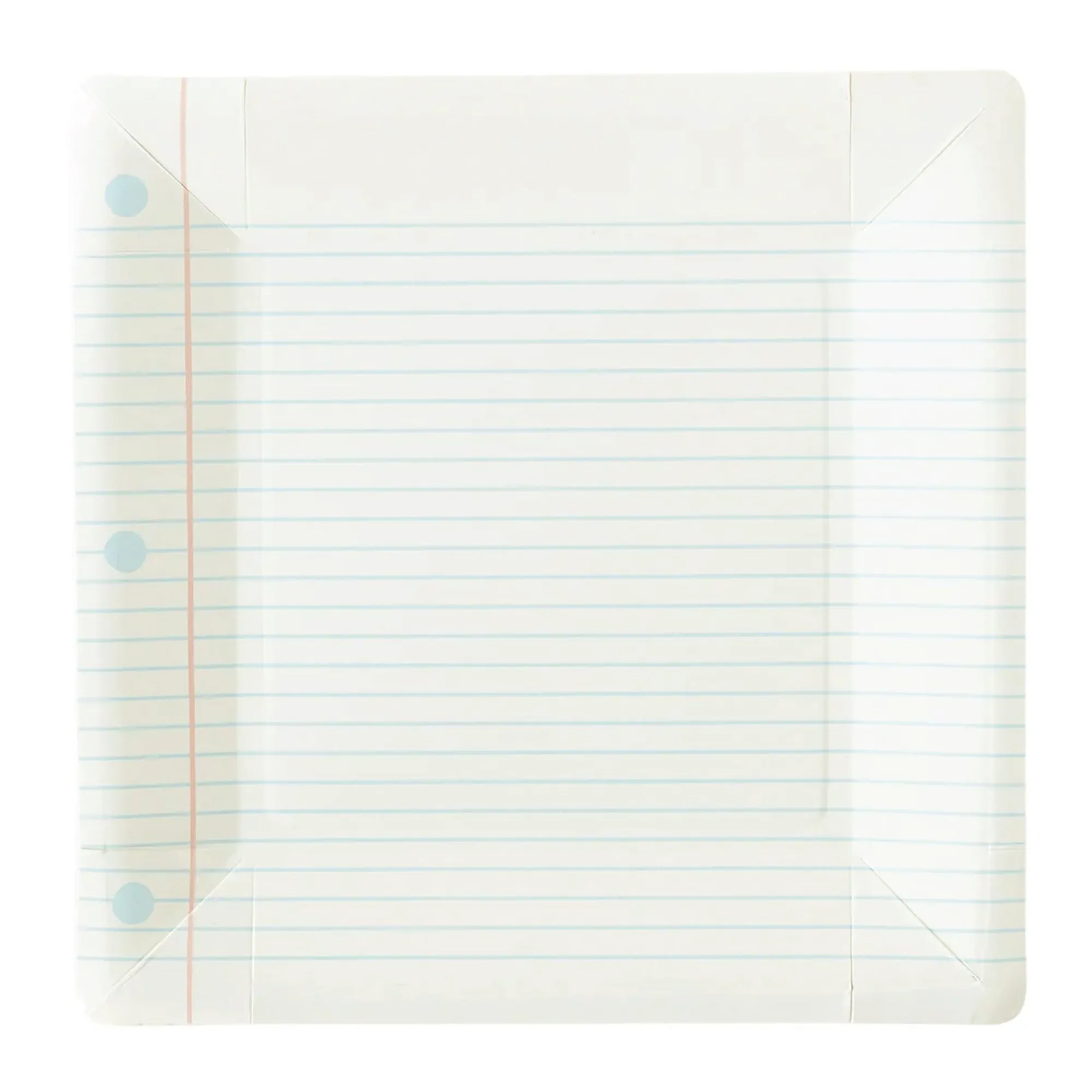 Back to School Notebook Paper Lunch Plates 8ct