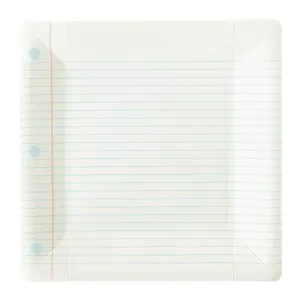 Back to School Notebook Paper Lunch Plates 8ct