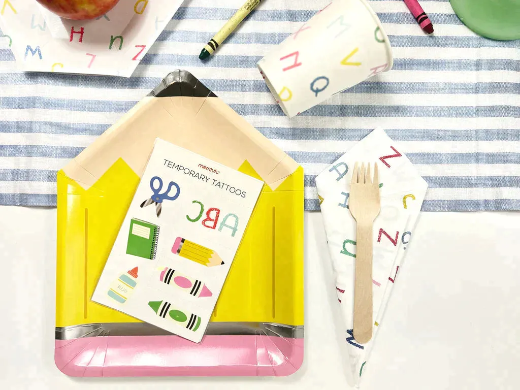Back to School Temporary Tattoo Sheets 2ct