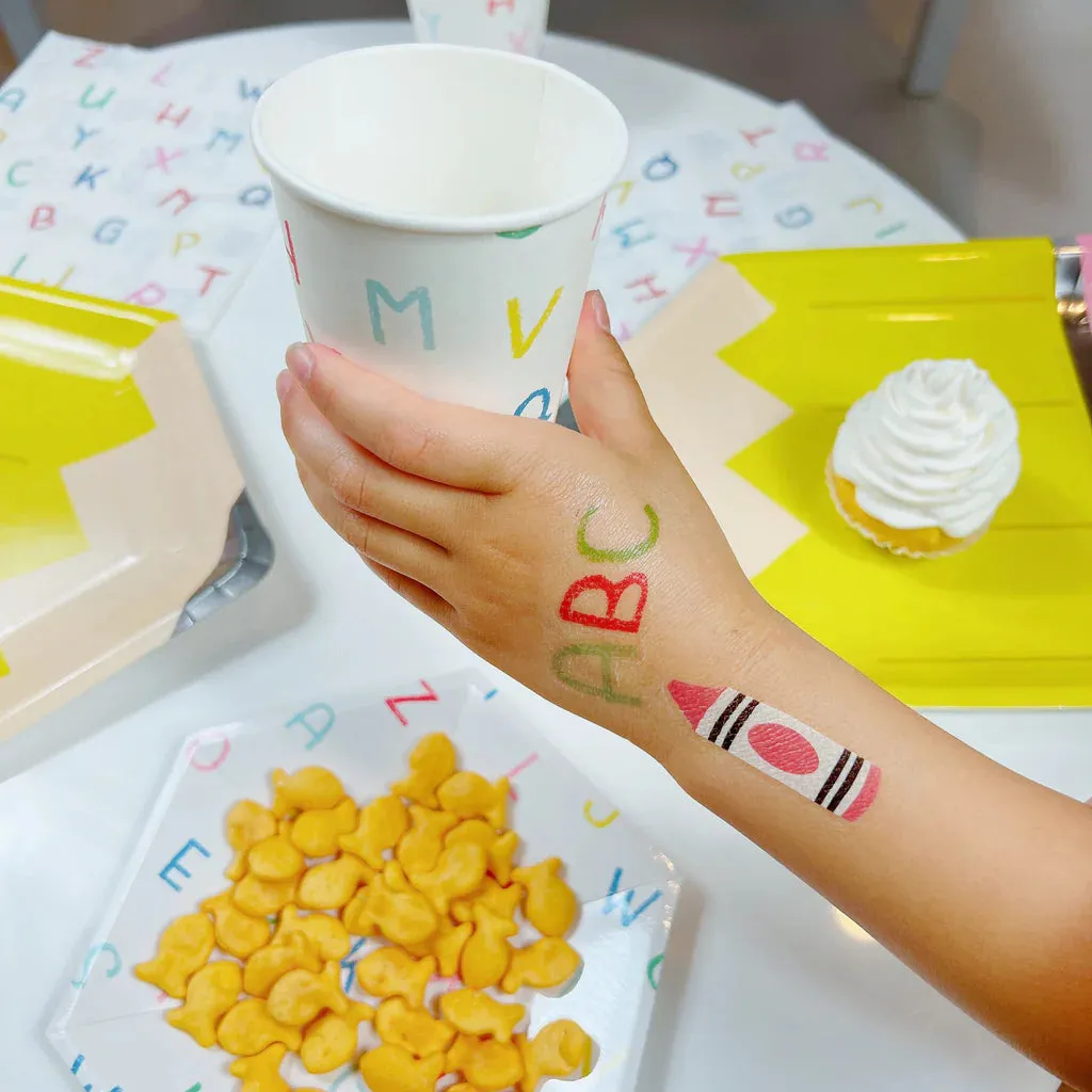Back to School Temporary Tattoo Sheets 2ct