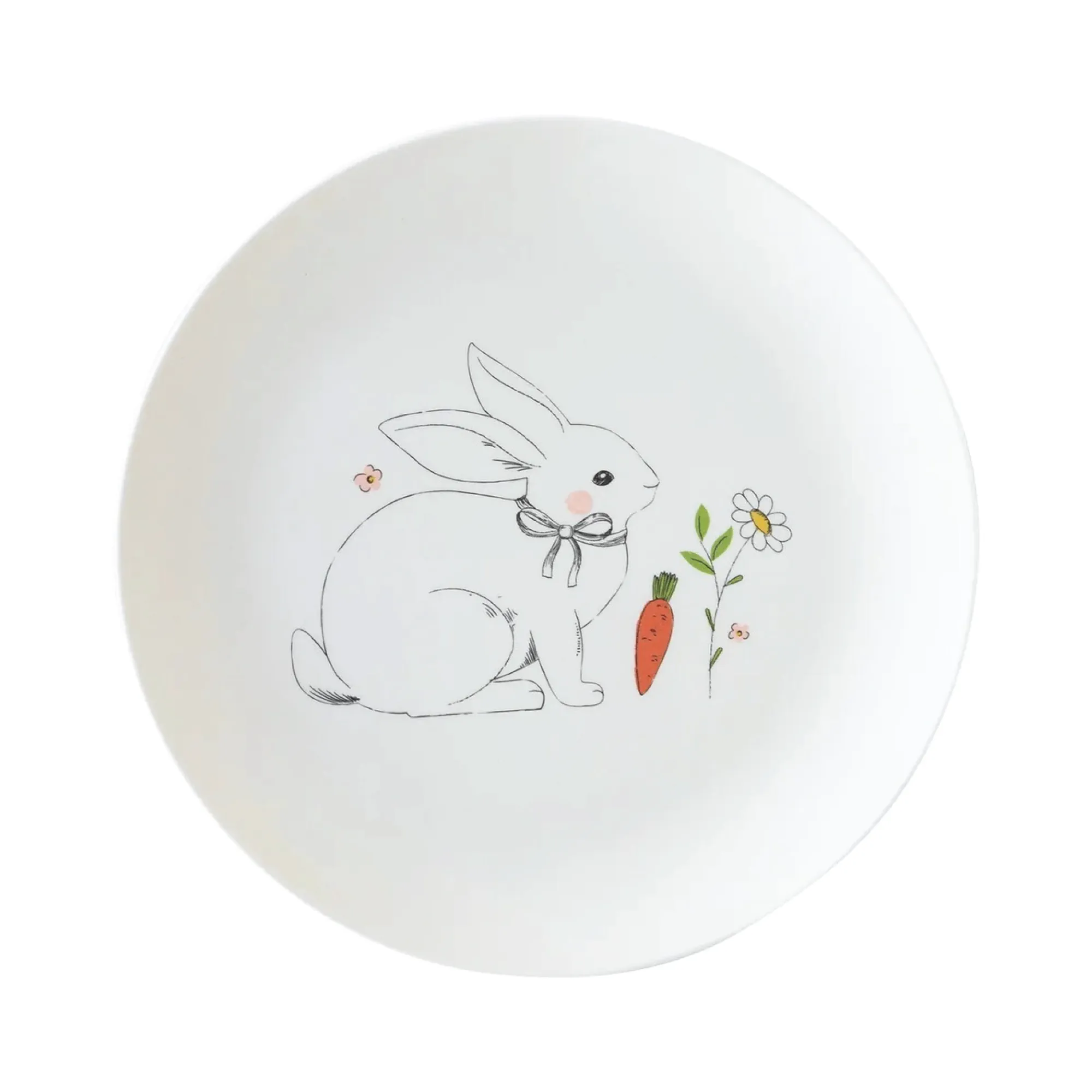 Bamboo Reusable Easter Bunny Dessert Plates 4ct