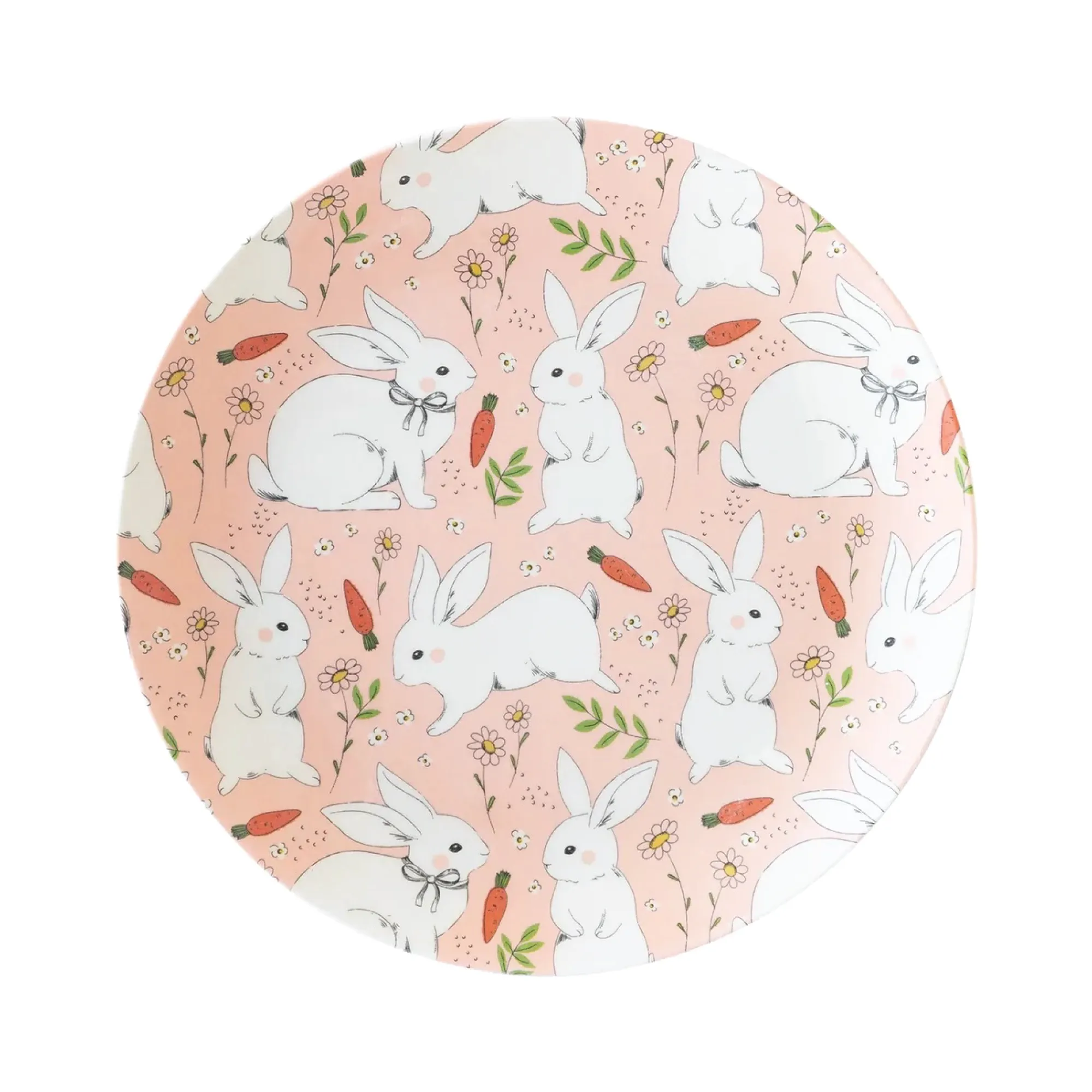 Bamboo Reusable Easter Bunny Dessert Plates 4ct
