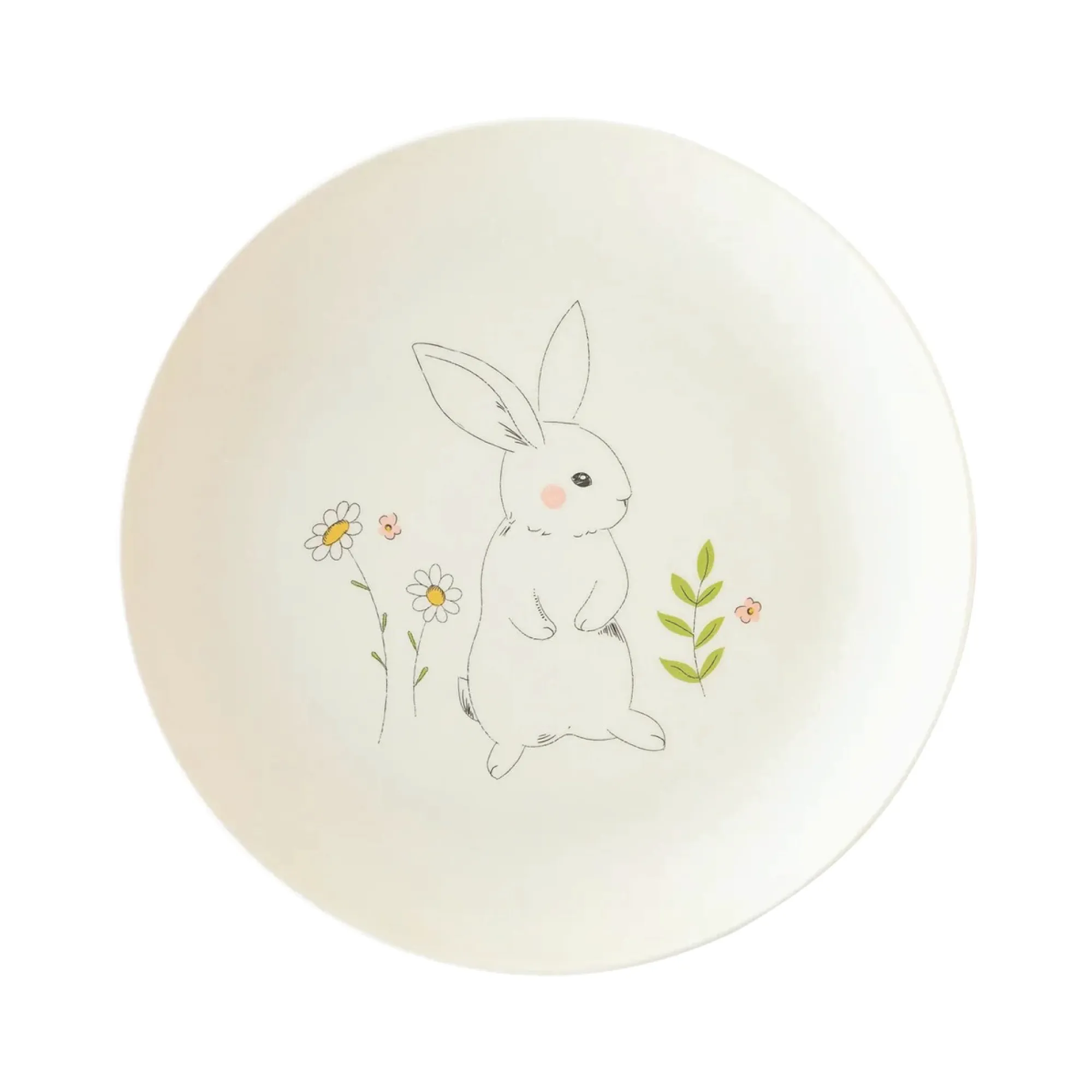 Bamboo Reusable Easter Bunny Dessert Plates 4ct