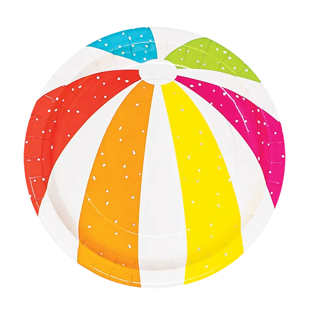 Beach Ball Dessert Plates 8ct