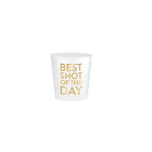 Best Shot of the Day White Plastic Shot Cups 10ct
