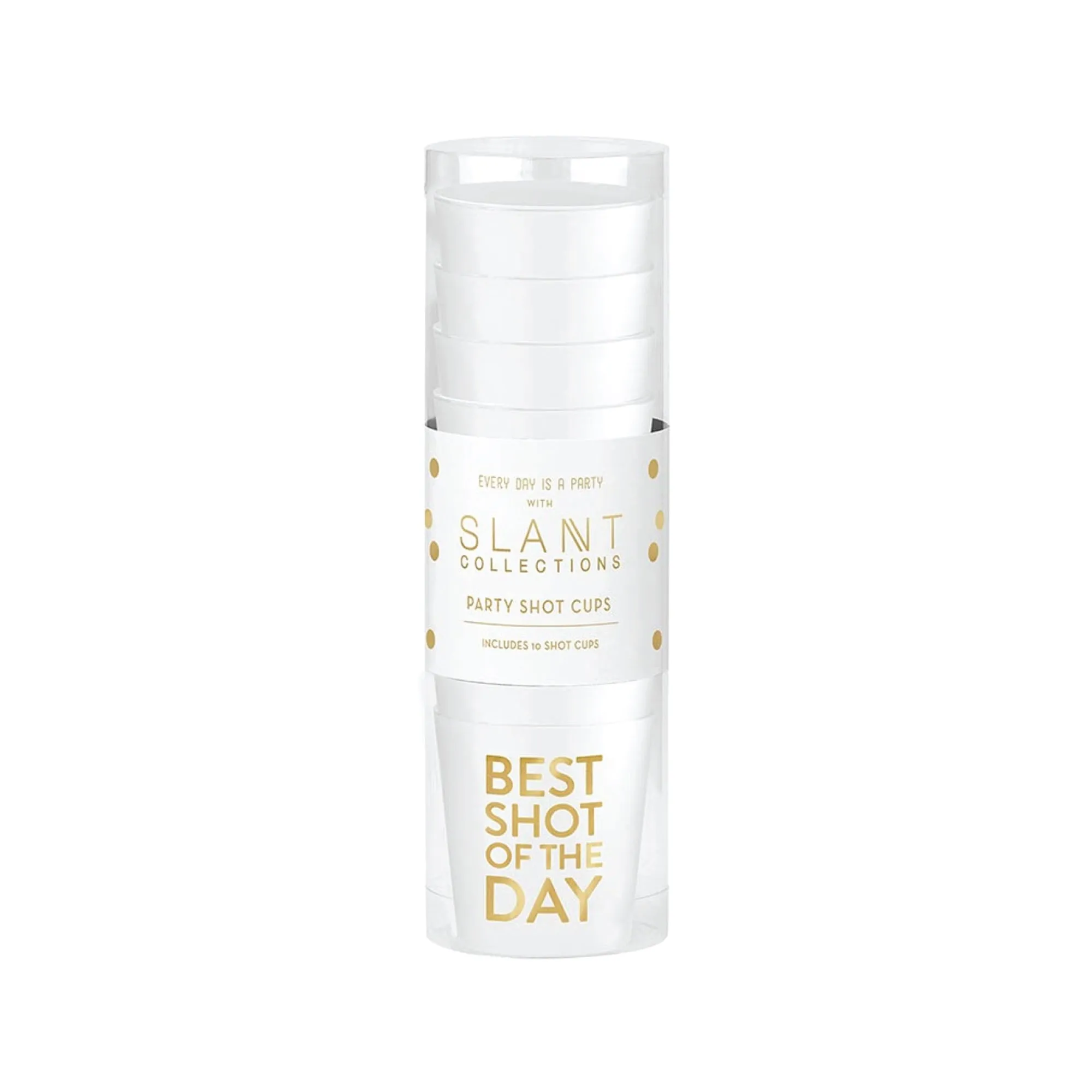 Best Shot of the Day White Plastic Shot Cups 10ct