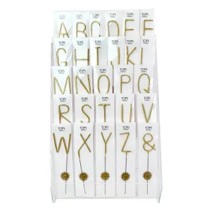 Big Golden Sparkler Letters. A-Z. &