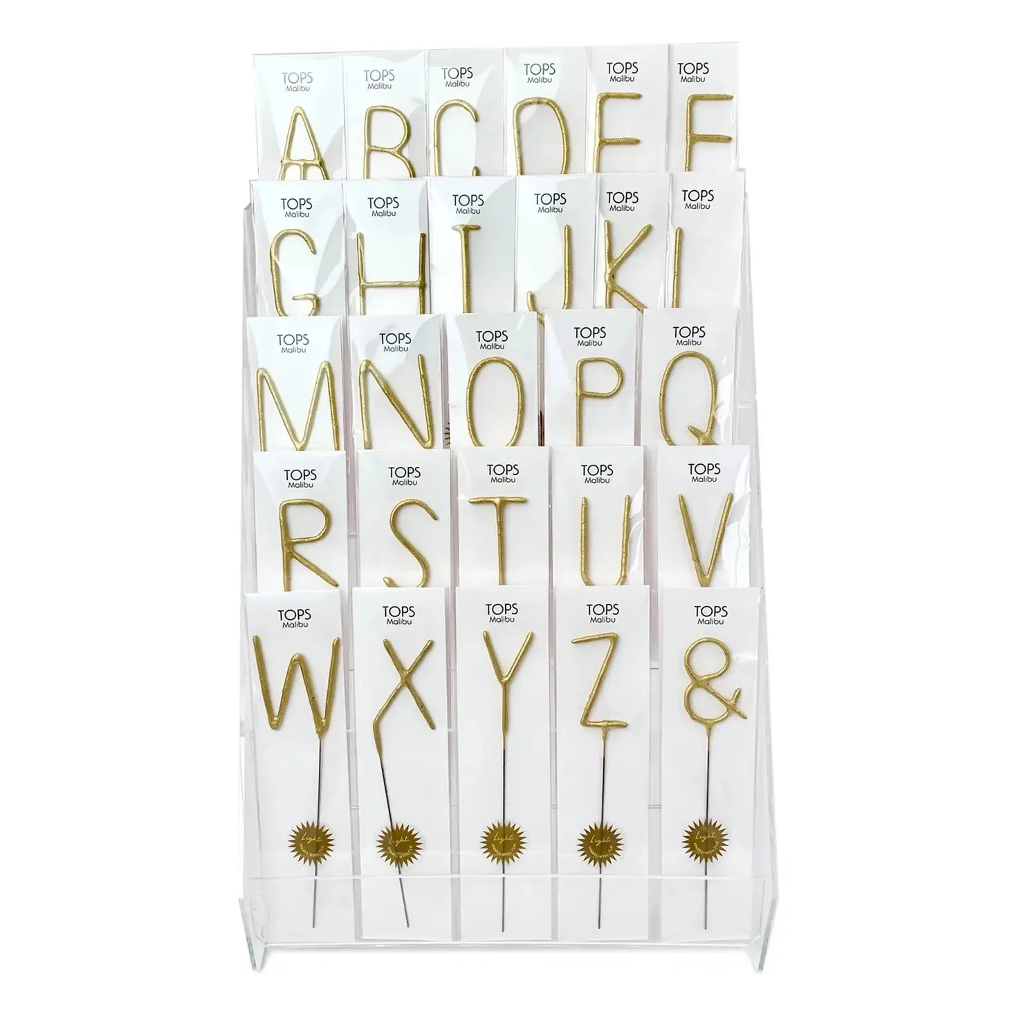 Big Golden Sparkler Letters. A-Z. &