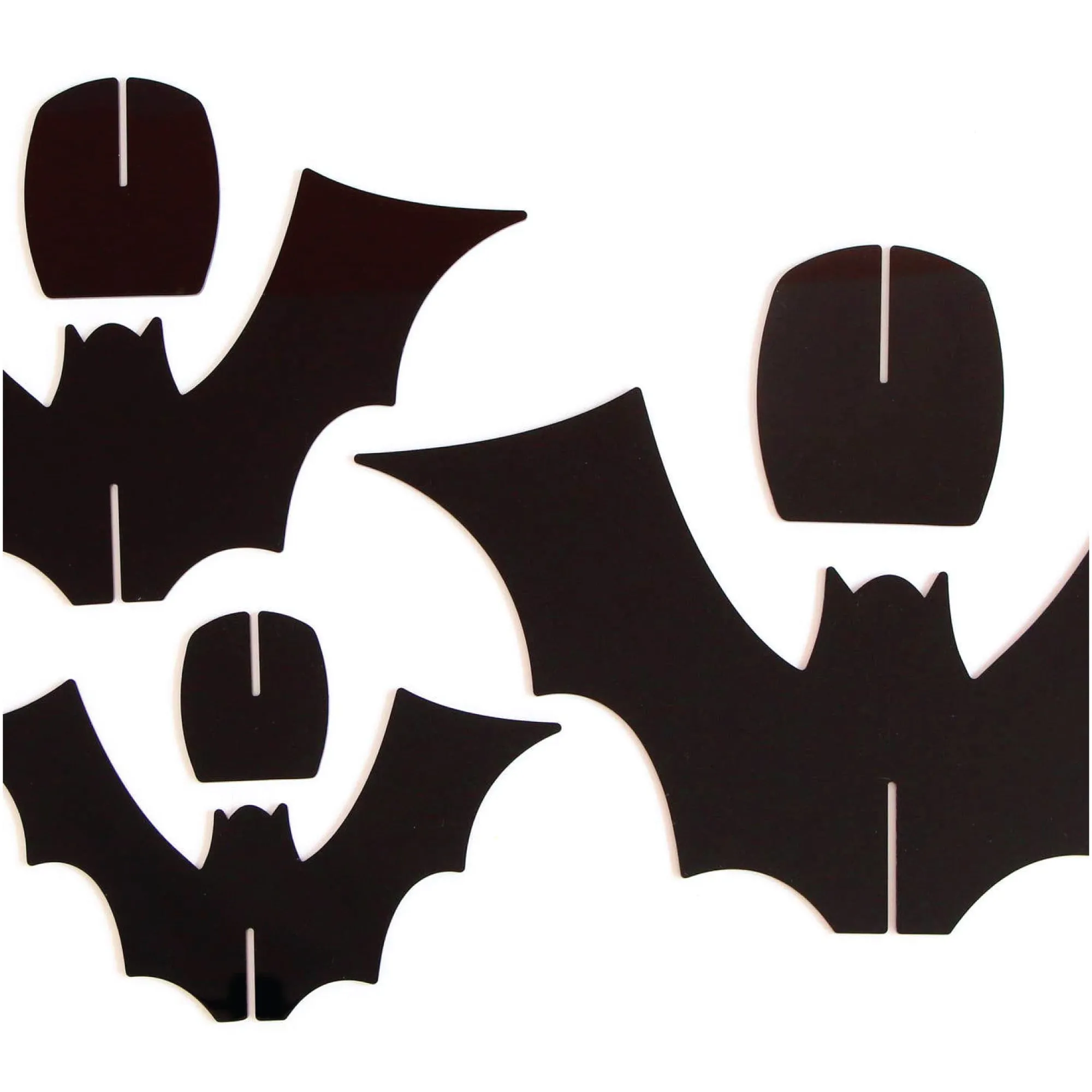 Black Acrylic Bat Decorations 3ct