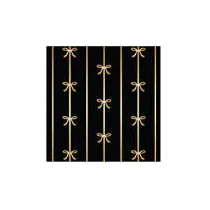 Black & Gold Bow Dessert Napkins 20ct
