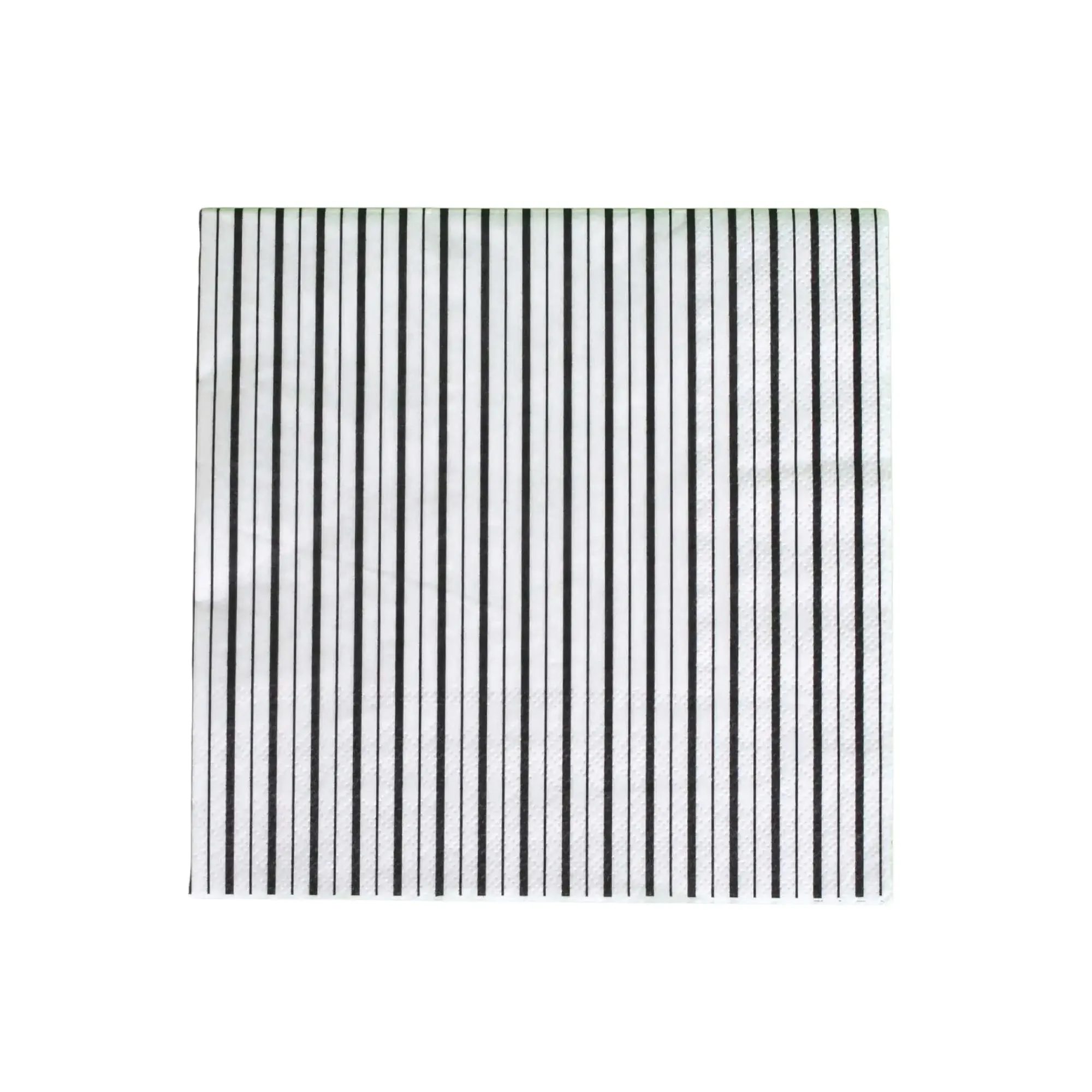 Black & White Fine Stripes Lunch Napkins 16ct